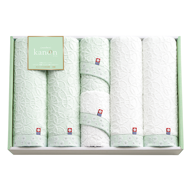 今治かのん　バス4P・フェイスタオル2Pセット　No.120　40％OFF