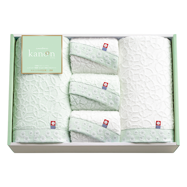 今治かのん　バス2P・フェイスタオル3Pセット　No.80　40％OFF