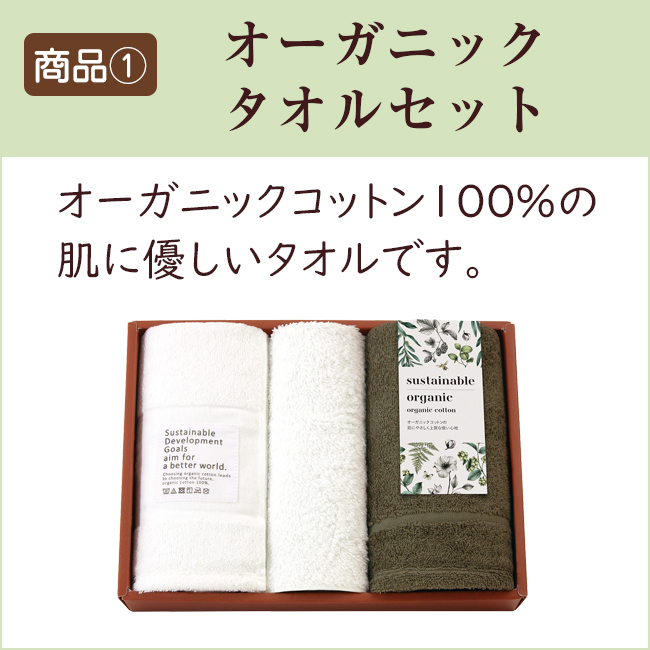 サステナブルオーガニック　フェイス2P・タオルハンカチセット　No.30