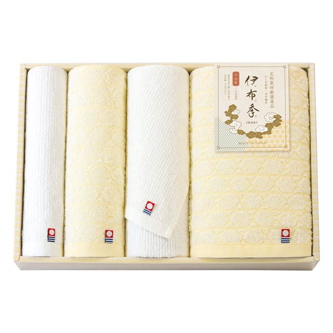 伊布季〈IBUKI〉　今治　バスタオル・フェイスタオル2P・ハンドタオルセット　No.40　割引き商品