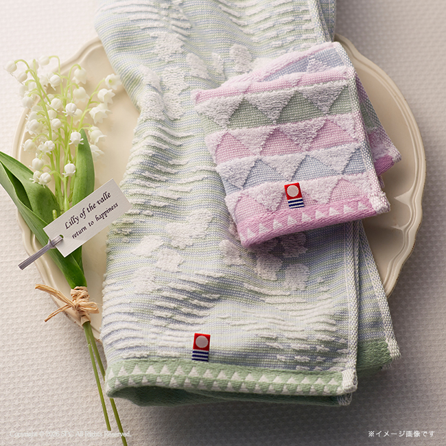 SUI-翠-　今治・泉州　バスタオル・フェイスタオル・タオルハンカチセット　No.40　40％OFF