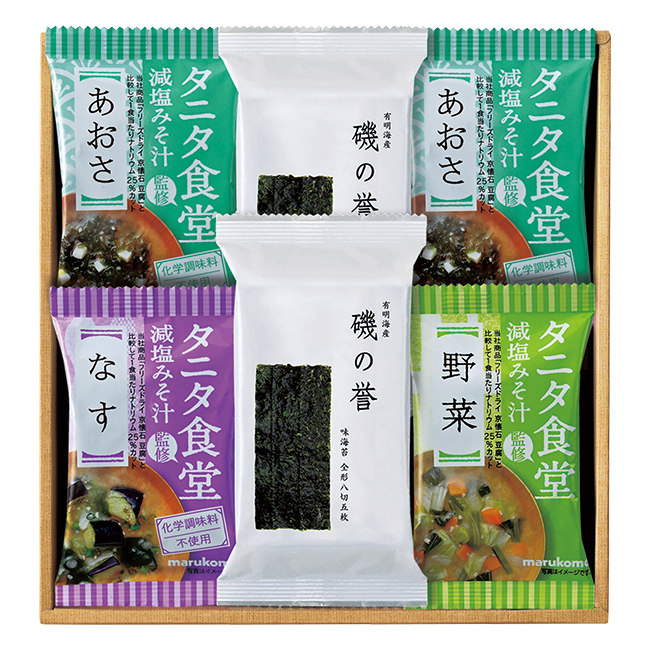 タニタ食堂監修　減塩みそ汁と味海苔　No.15 | 初盆・新盆のお返し 割引き商品 （返：3割）