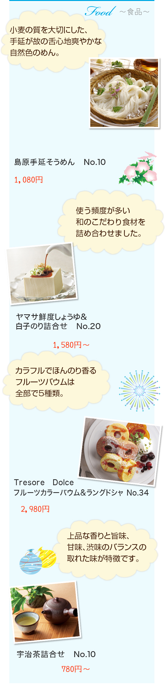 初盆お勧め商品食品