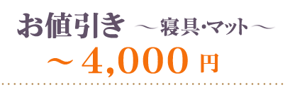 3割引洗剤・バス～4000円