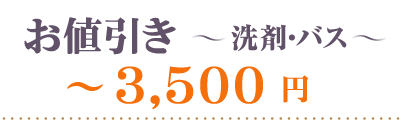 お値引き洗剤・バス～3500円