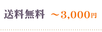 送料無料～3000円