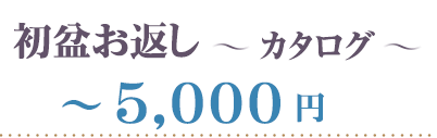 カタログギフト～５０００円