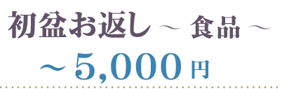 初盆 食品 5000円