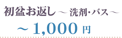 洗剤バス～１０００円