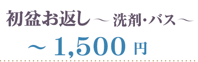 洗剤バス～１５００円