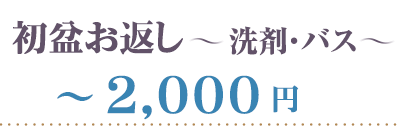 洗剤バス～２０００円