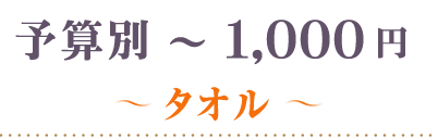 ～1000円タオル