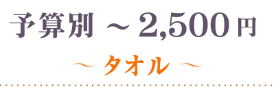 ～2500円タオル